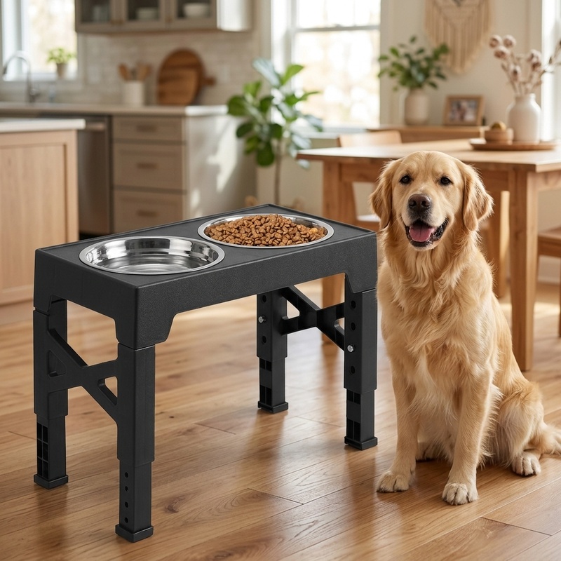 Adjustable Elevated Dog Feeder - Royal Canin Food Medium recension och pris