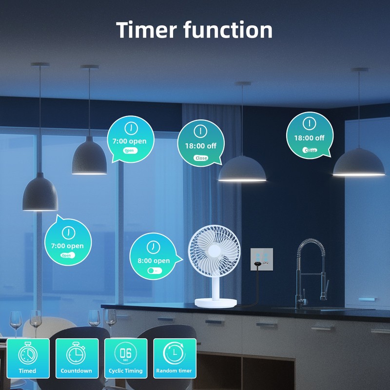 Tuya WiFi Smart Plug 4 Outlet  - Timer Dual Outlet recension och pris